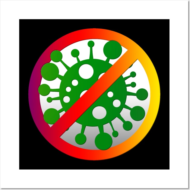 Stop coronavirus (multicolor) Wall Art by pArt